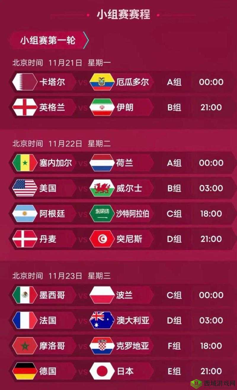 以卡塔尔世界杯比赛为焦点的全新时间表：2022年世界杯赛程全揭秘