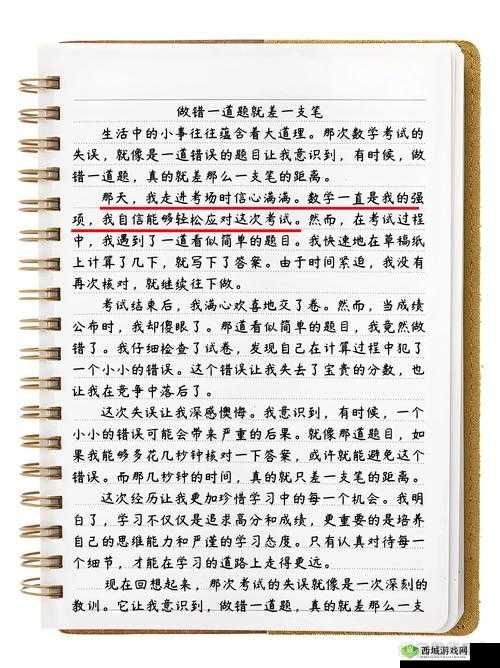 错一道题就往里面插一支笔作文：独特的惩罚方式