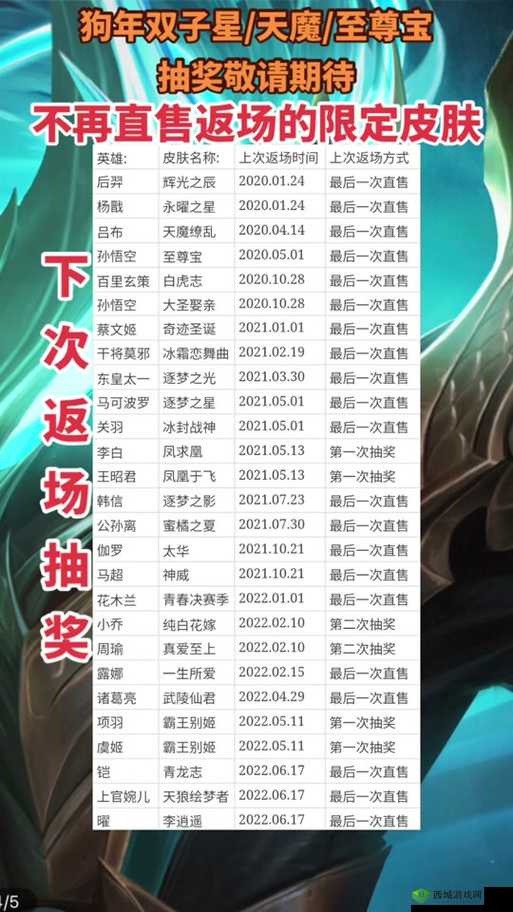 武林外传万籁星寂 2024 返场时间一览:最新消息