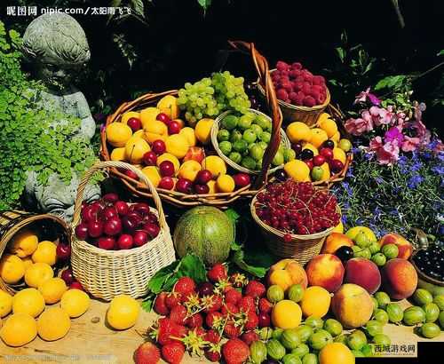 丰盛多彩的草莓香蕉丝瓜秋葵香草:美味集合