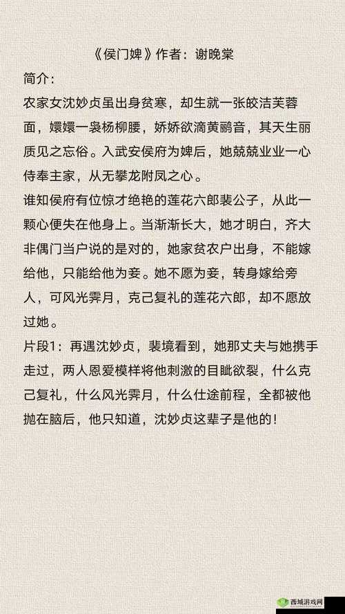 侯府婢：1v2 的背后故事