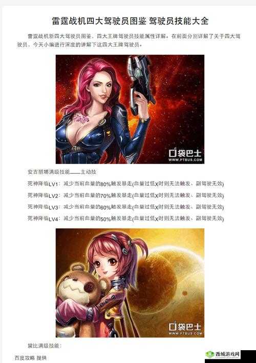 雷霆战机驾驶员全属性技能汇总解析:驾驶员属性技能加成完全指南