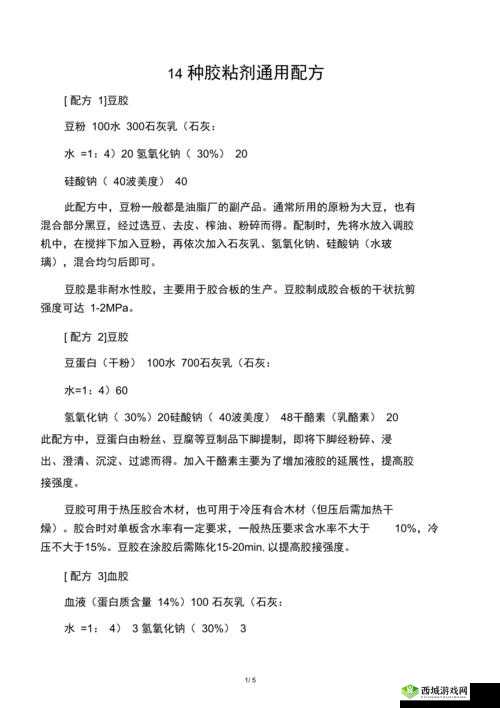 人狗胶配方大全图片及详细内容