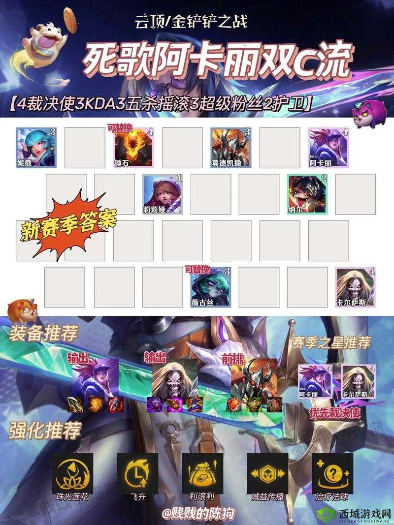 金铲铲之战 s10 阿卡丽死歌阵容搭配攻略及玩法详解