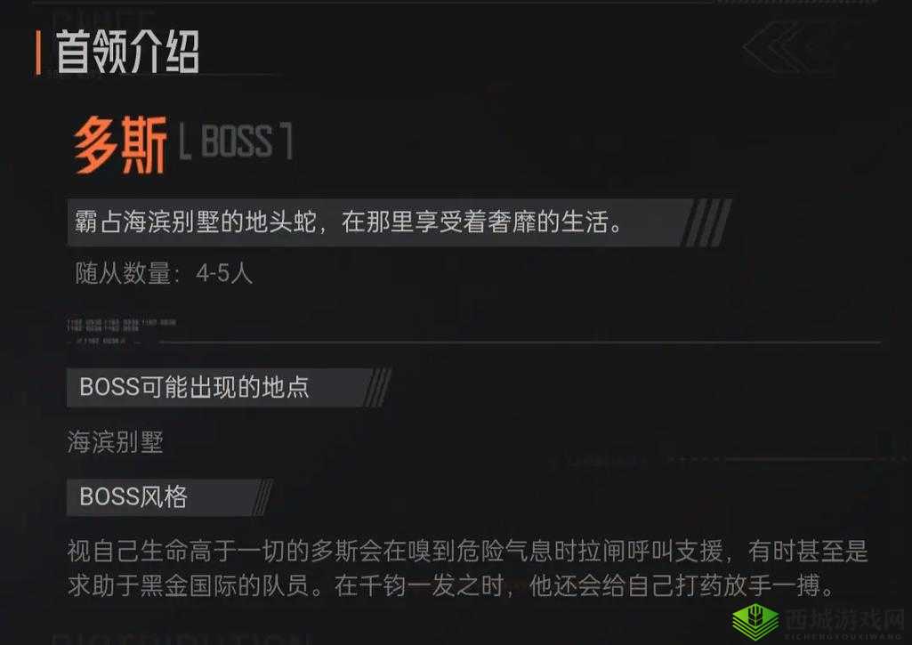 暗区突围首领辨识技巧