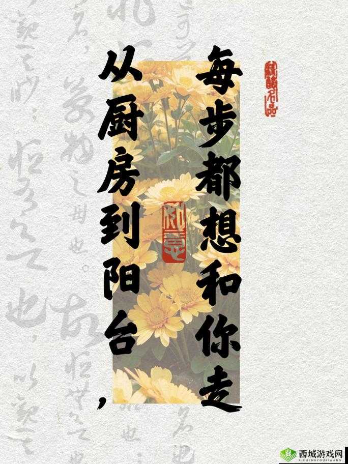 从厨房到阳台的浪漫:我想和你一起走过