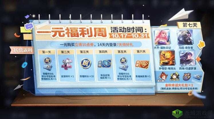 王者荣耀周年庆签到福利活动:抽永久皮肤福同心