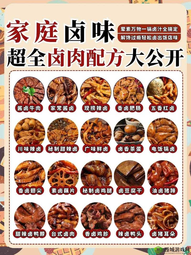 独家分享传承经典的大牌卤肉秘制食谱,解锁独家香料配比与烹调细节,尽显美食之魅力