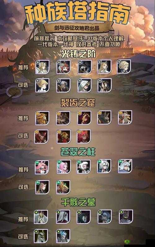 剑与远征:种族塔攻略,教你轻松登顶