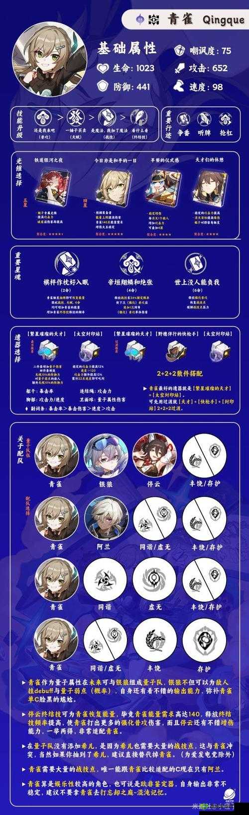 崩坏星穹铁道青雀技能详解:独特机制与强大效果解析