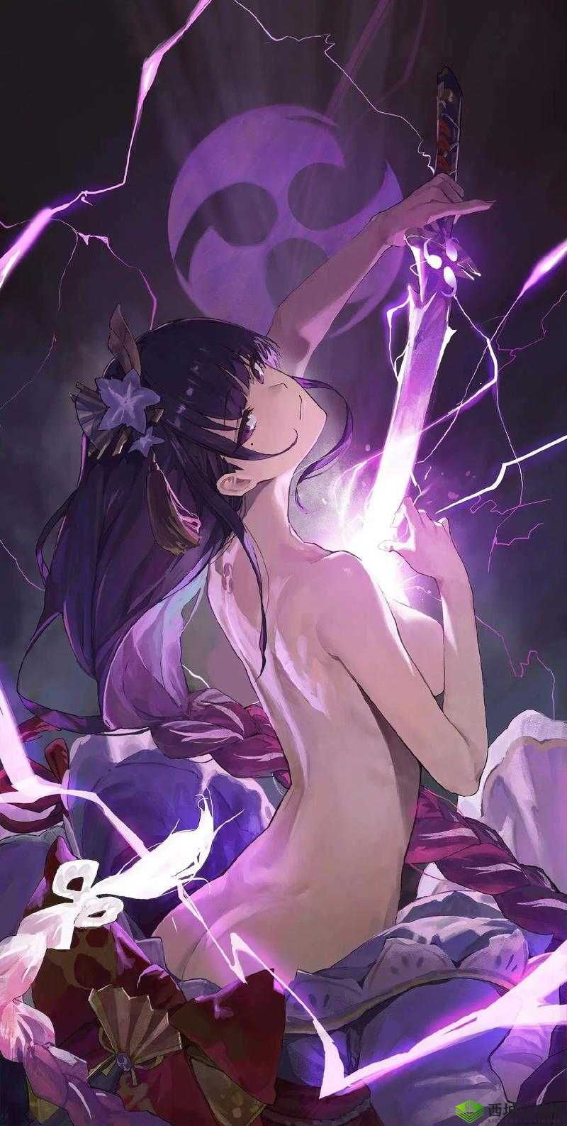 稻妻幕府之神,雷电将军,招式华丽,脚法娴熟腿法惊人