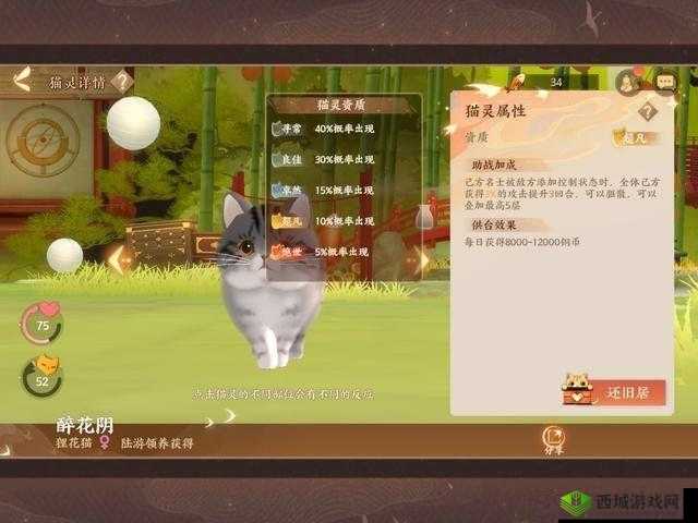 忘川风华录领养奶牛猫秘籍,答对问题,抱得萌宠归