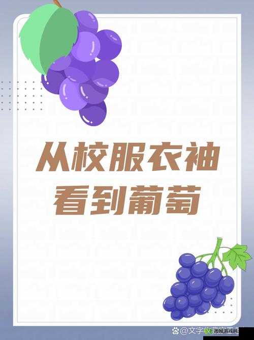从校服衣袖看到的青涩葡萄：一段纯真的校园之恋