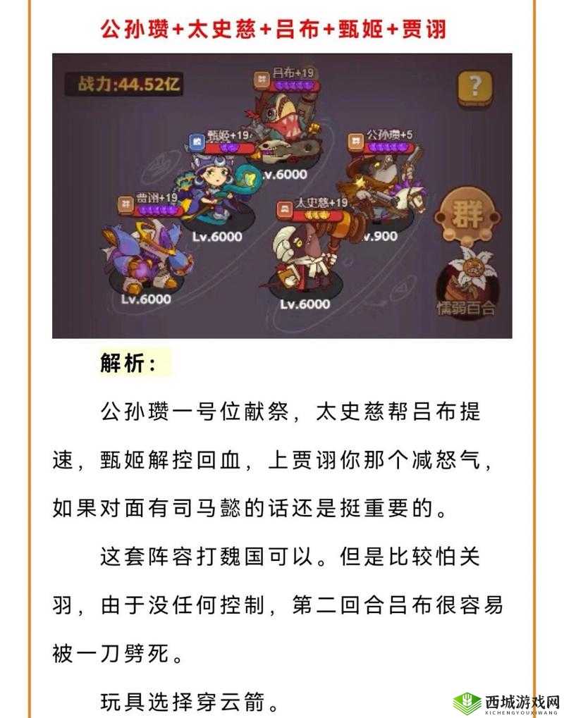 无双萌将吕布最强阵容推荐