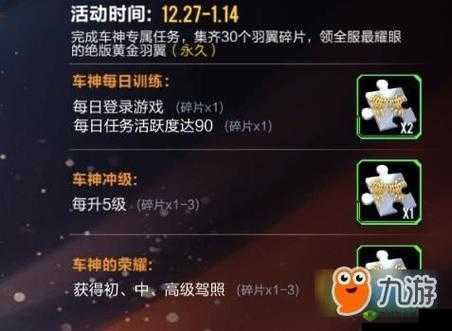 QQ飞车手游黄金羽翼获得方法揭秘,如何最快速获得羽翼?