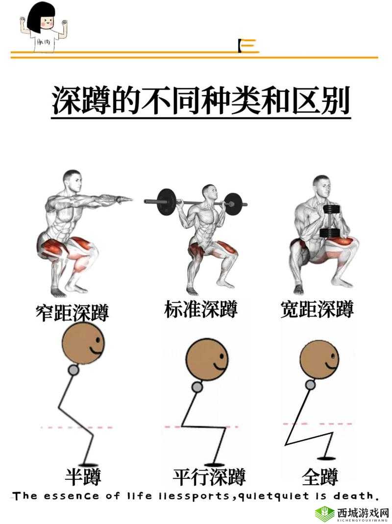 学生腿部力量训练:深蹲、弓步蹲等多种动作强化练习