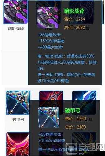 破甲弓与暗影战斧,游戏中的破甲利器解析