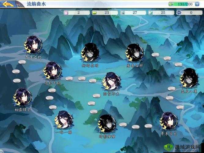 梦间集流觞曲水关卡选择与资源管理,杯子和酒壶哪关多?