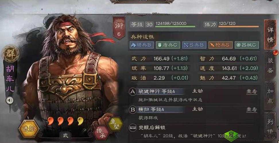 三国终极觉醒胡车儿怎么样?英雄技能属性介绍