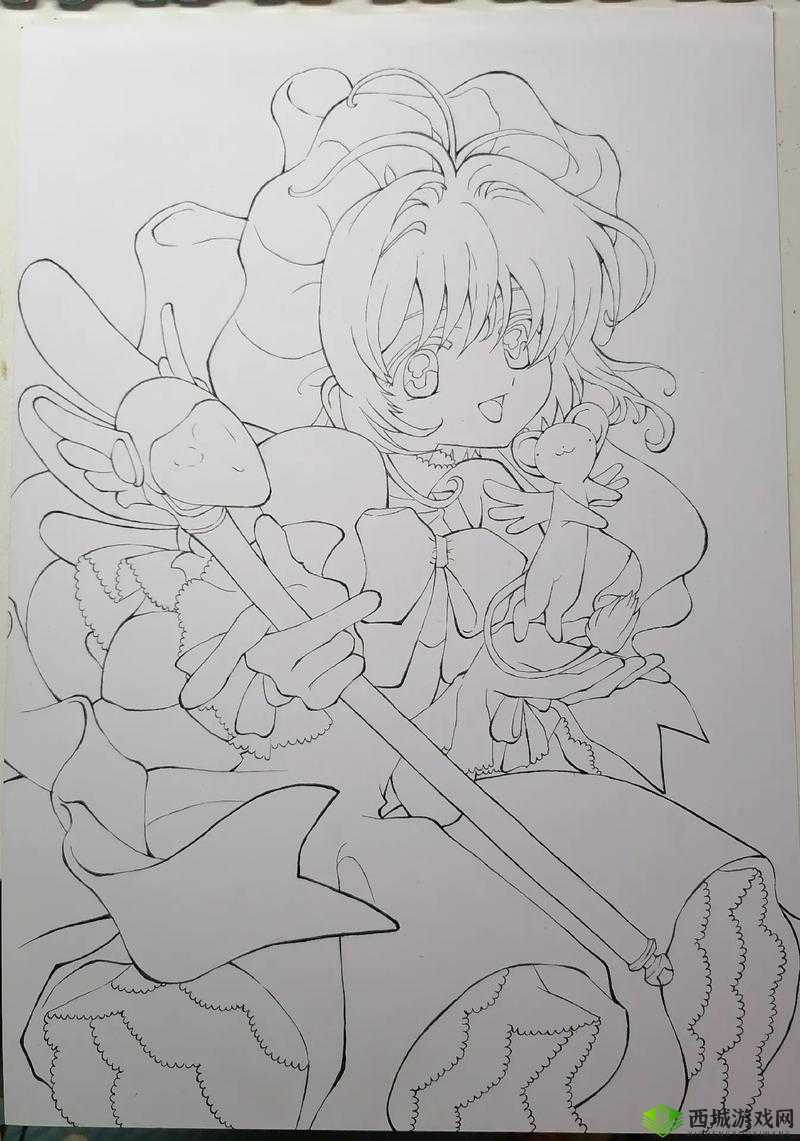 百变小樱绘画教程:一步步教你如何画出经典的魔法少女形象