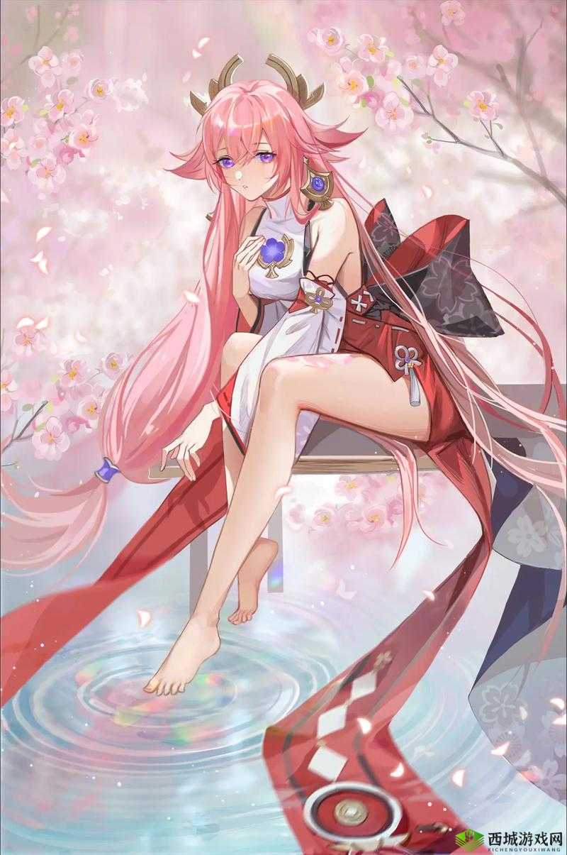 八重神子泳装 AI 绘画比基尼,惊艳亮相这样的绝美画面你不想看看吗?