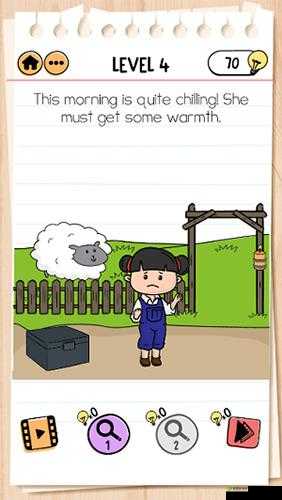 Brain Test 2艾米丽第4关怎么过,温暖一下通关攻略