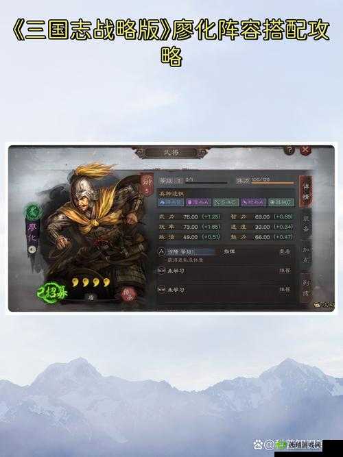 三国志战略版廖化怎么用,战法阵容搭配攻略