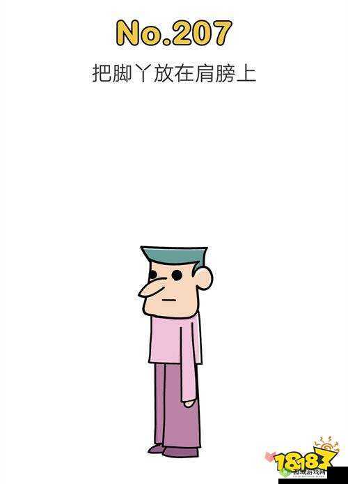 脑洞大师207关深度解析,把脚丫放在肩膀上通关攻略