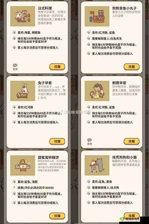 动物餐厅章鱼咖啡,解锁攻略与效用详解